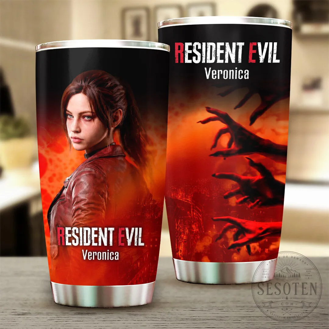 Resident Evil Veronica Claire Redfield Character Art Stainless Steel Tumbler