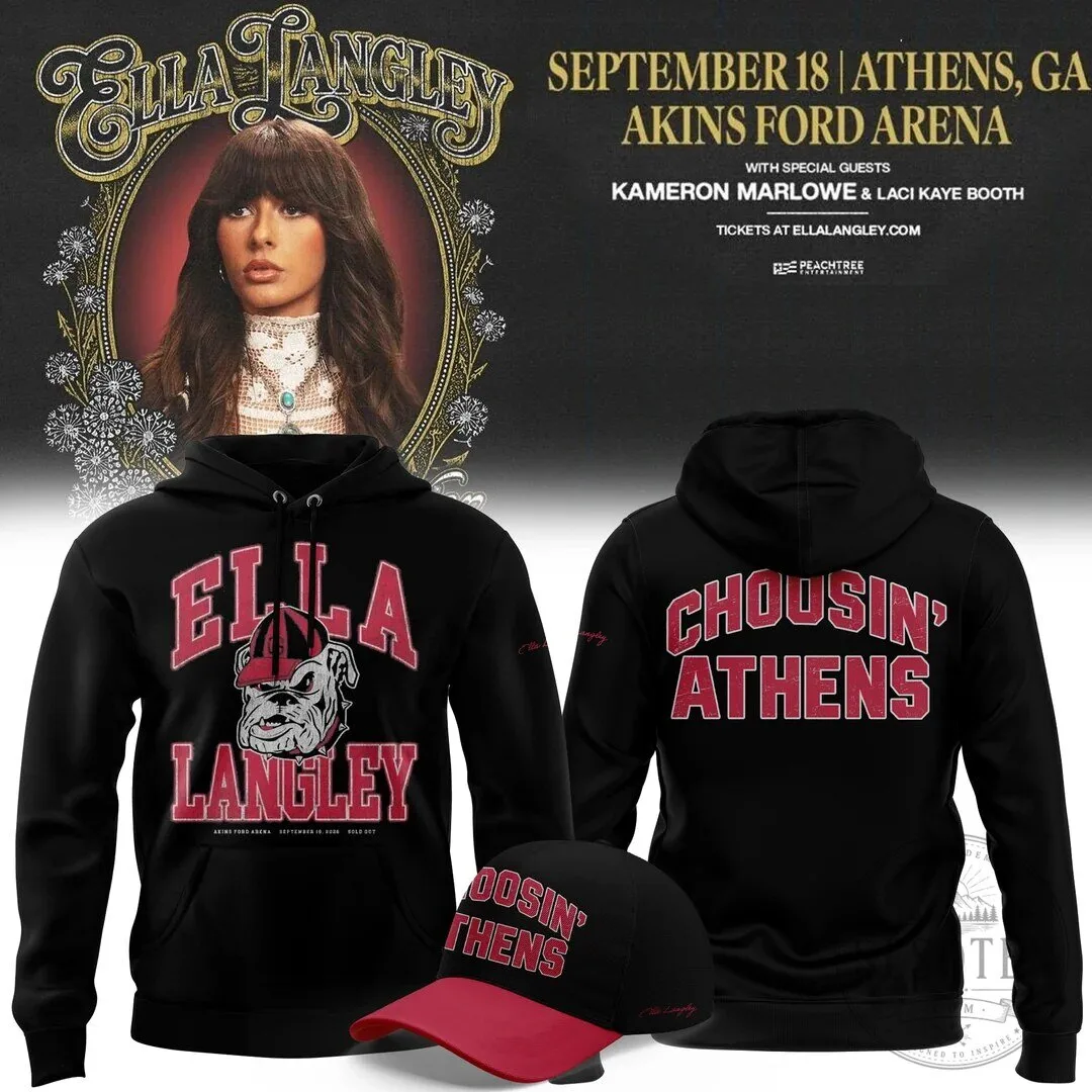 Ella Langley The Dandelion Tour Georgia Bulldogs Athens Concert Hoodie