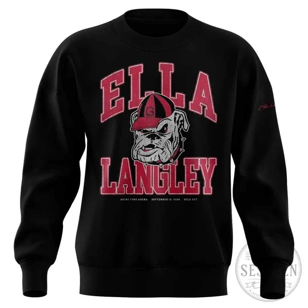 Ella Langley Choosin' Athens Georgia Bulldogs Concert Tour Black Sweatshirt 10 Ella Langley Choosin