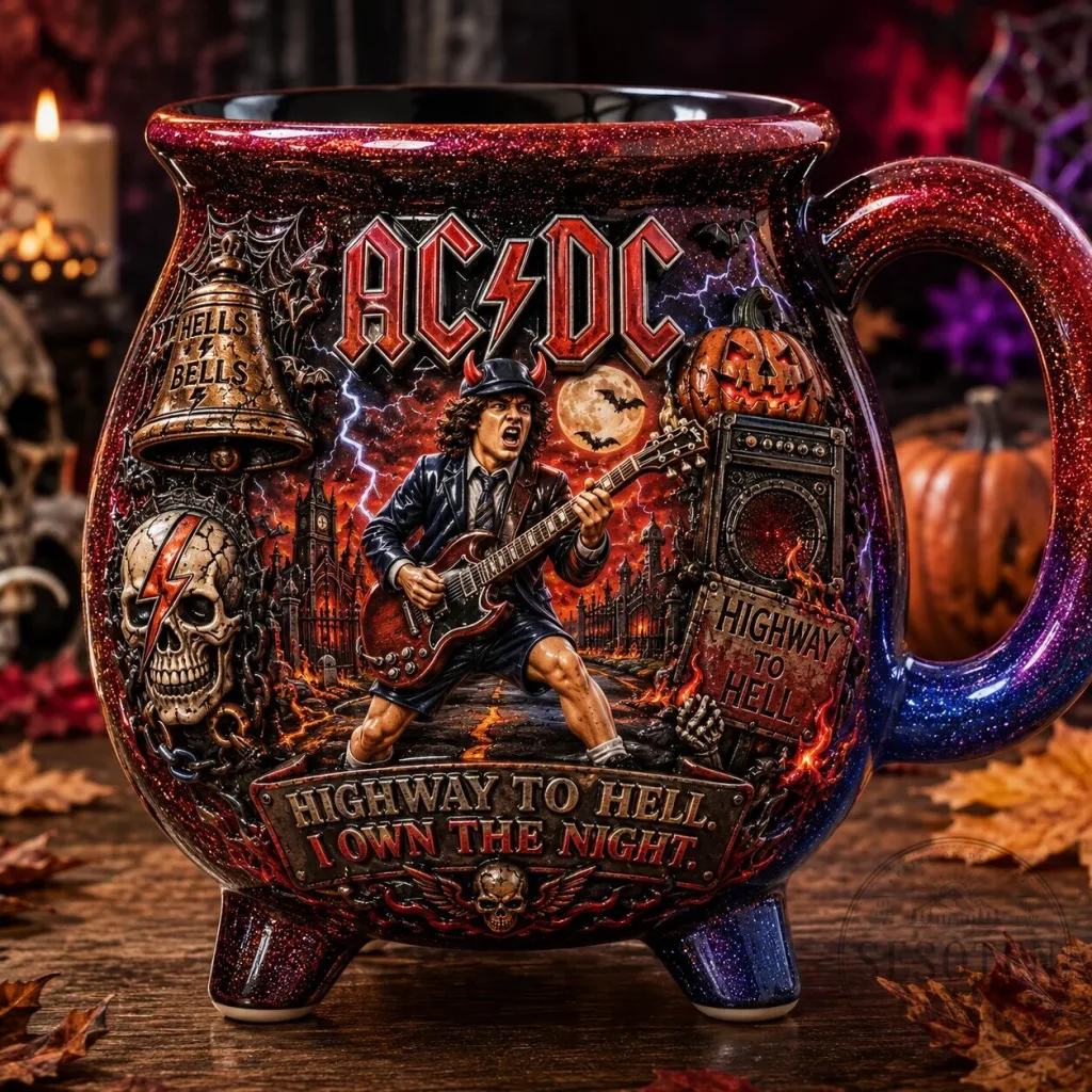 ACDC Highway To Hell Witch Cauldron Coffee Mug ACDC Highway To Hell Witch Cauldron Coffee Mug