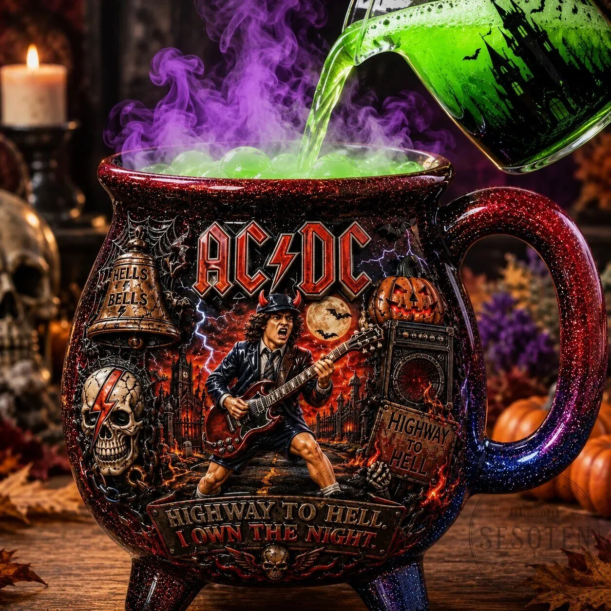 ACDC Highway To Hell Witch Cauldron Coffee Mug 8 ACDC Highway To Hell Witch Cauldron Coffee Mug