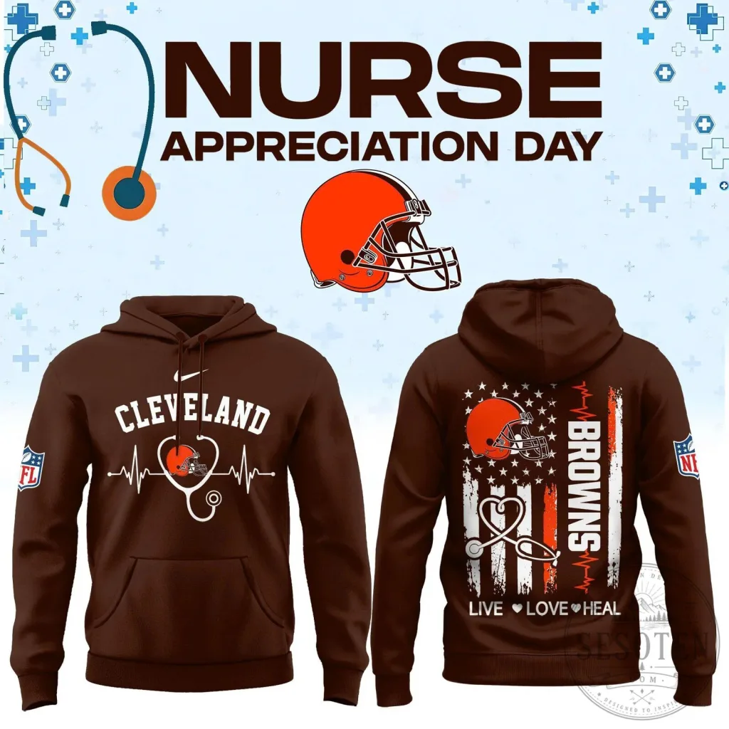 Cleveland Browns Football Nurse Appreciation Day Brown Hoodie Cleveland Browns Football Nurse Appreciation Day Brown Hoodie