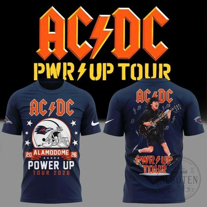 UTSA Football AC/DC Power Up Tour 2026 Concert T-Shirt 1 UTSA Football AC/DC Power Up Tour 2026 Concert T-Shirt