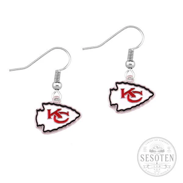 Kansas City Chiefs Arrowhead Logo Dangle Earrings