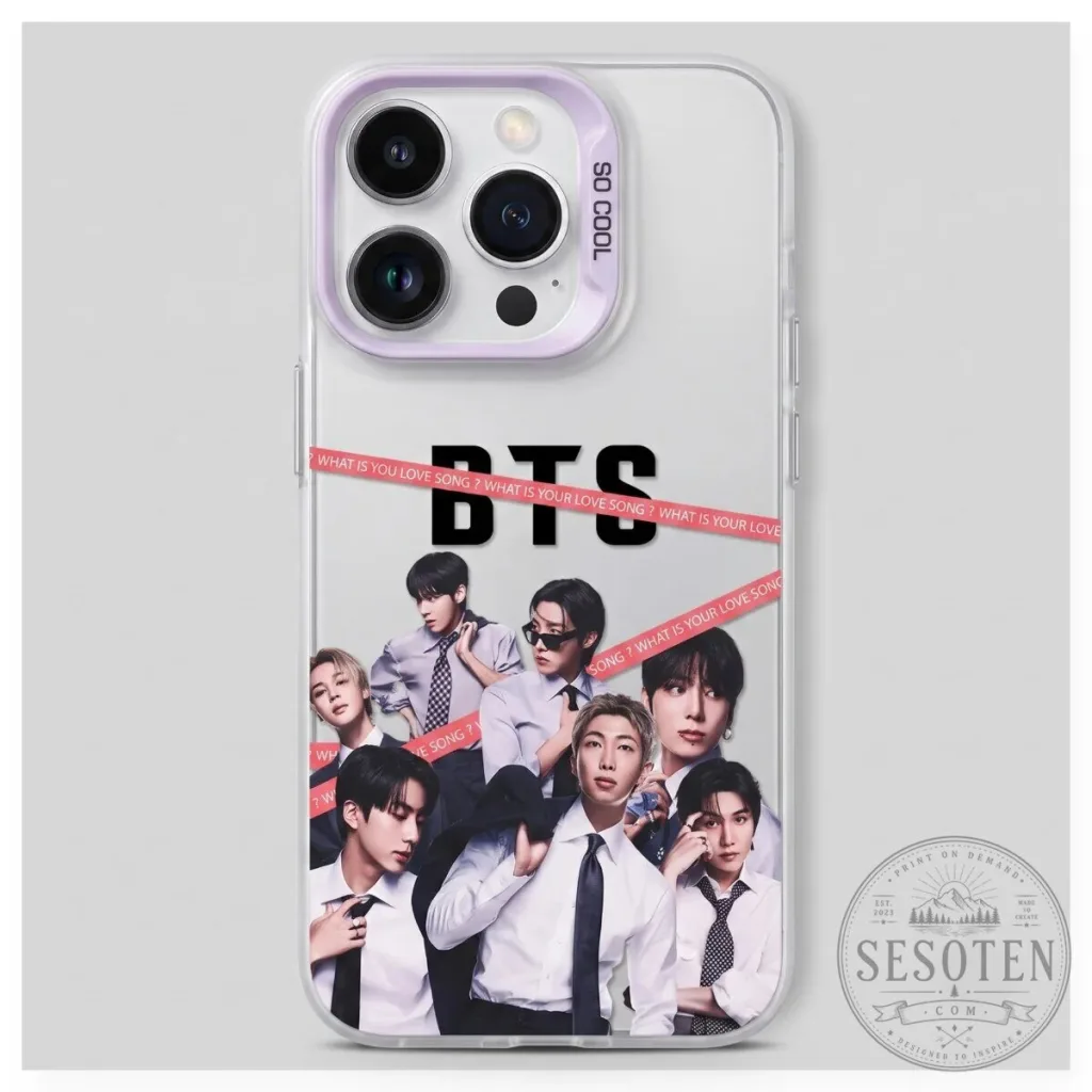 BTS Bangtan Boys K-Pop Group Photo Clear iPhone Case BTS Bangtan Boys K-Pop Group Photo Clear iPhone Case