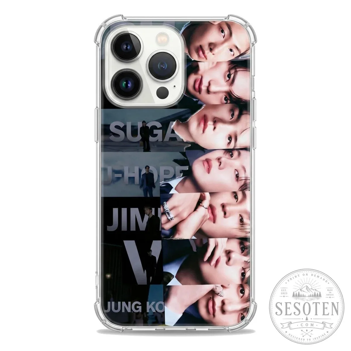 BTS Bangtan Boys K-Pop Group Photo Clear iPhone Case 33 BTS Bangtan Boys K-Pop Group Photo Clear iPhone Case