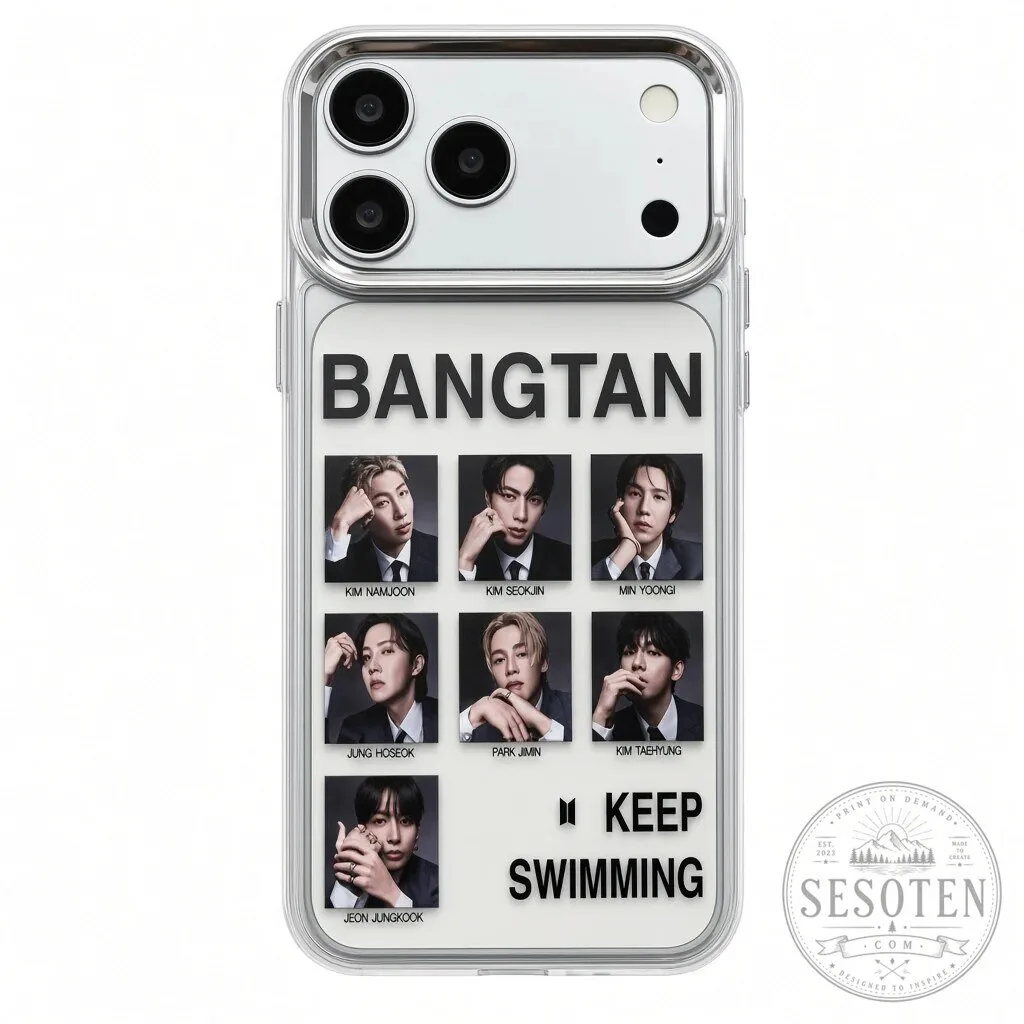 BTS Bangtan Boys K-Pop Group Photo Clear iPhone Case 44 BTS Bangtan Boys K-Pop Group Photo Clear iPhone Case