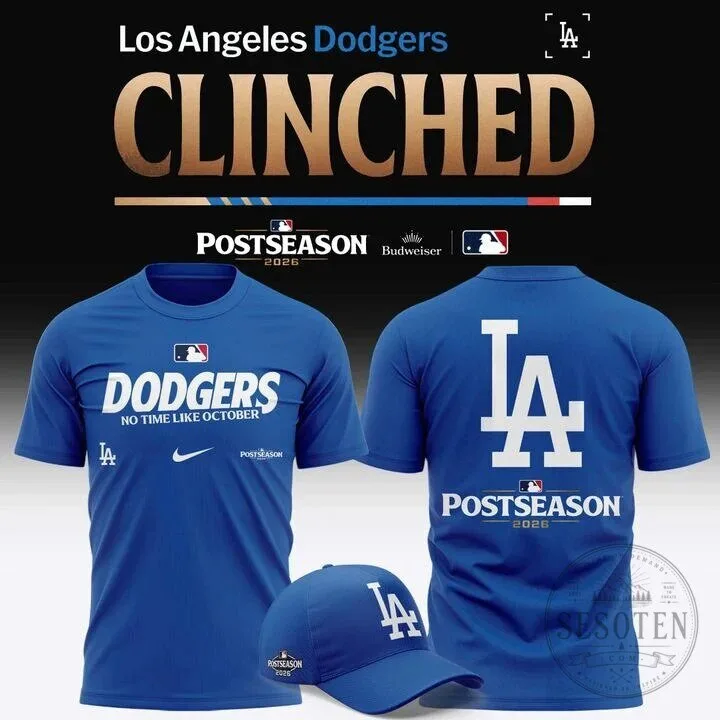 Royal Blue T-Shirt Celebrating the Los Angeles Dodgers' 2026 Postseason Clinch 2 Royal Blue T-Shirt Celebrating the Los Angeles Dodgers' 2026 Postseason Clinch