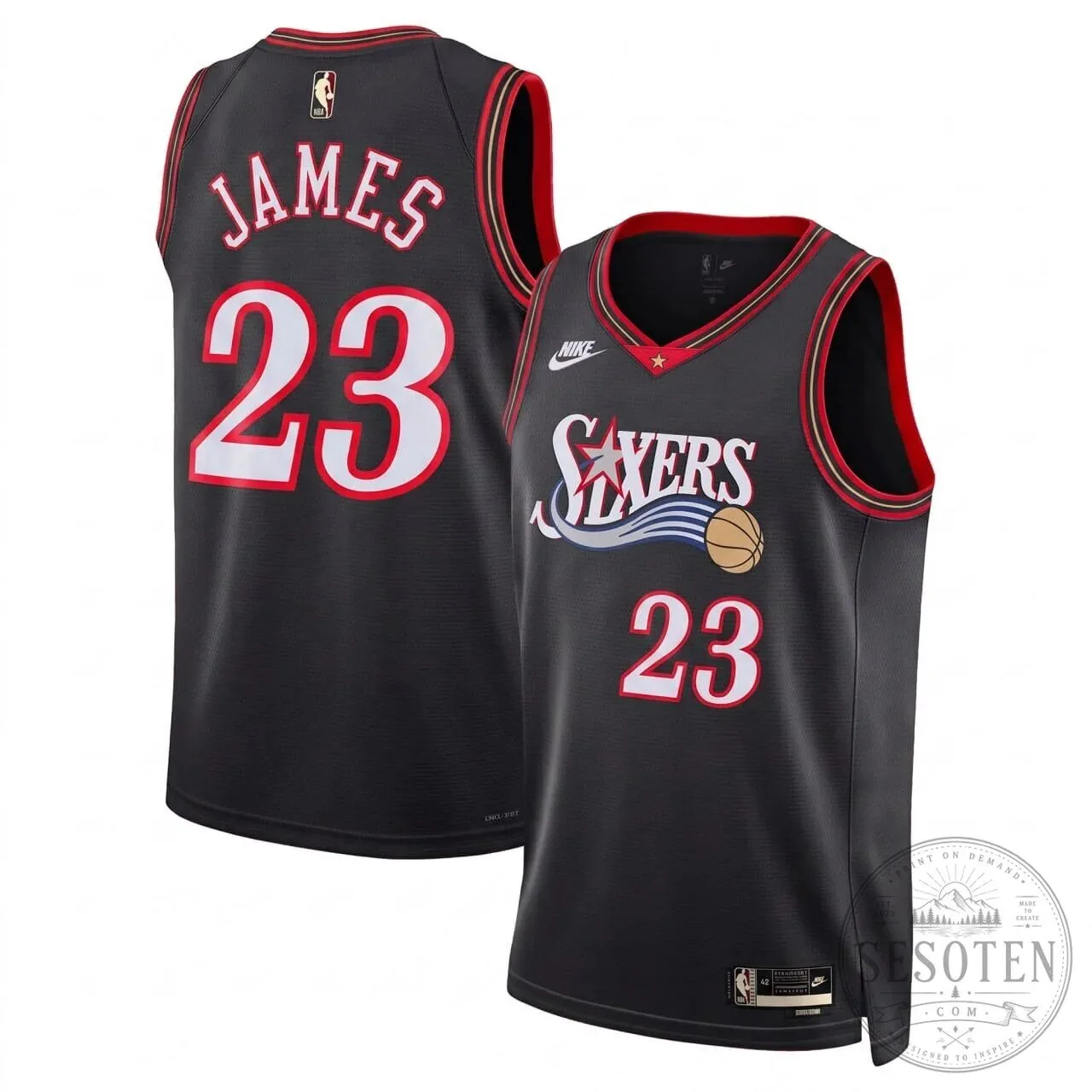 Blue Stitched Basketball Jersey of LeBron James for the Philadelphia 76ers 11 Blue Stitched Basketball Jersey of LeBron James for the Philadelphia 76ers
