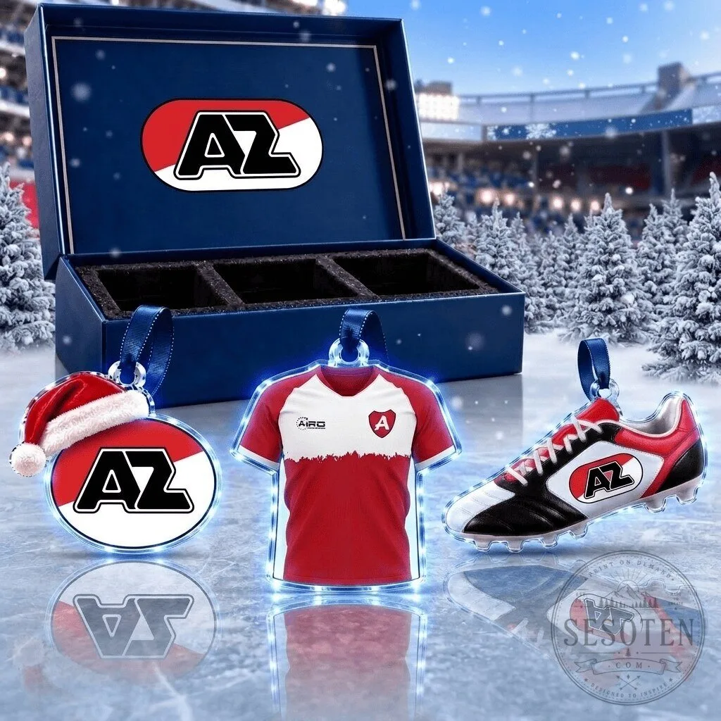 AZ Alkmaar Eredivisie Football Club Christmas Tree Ornament Set