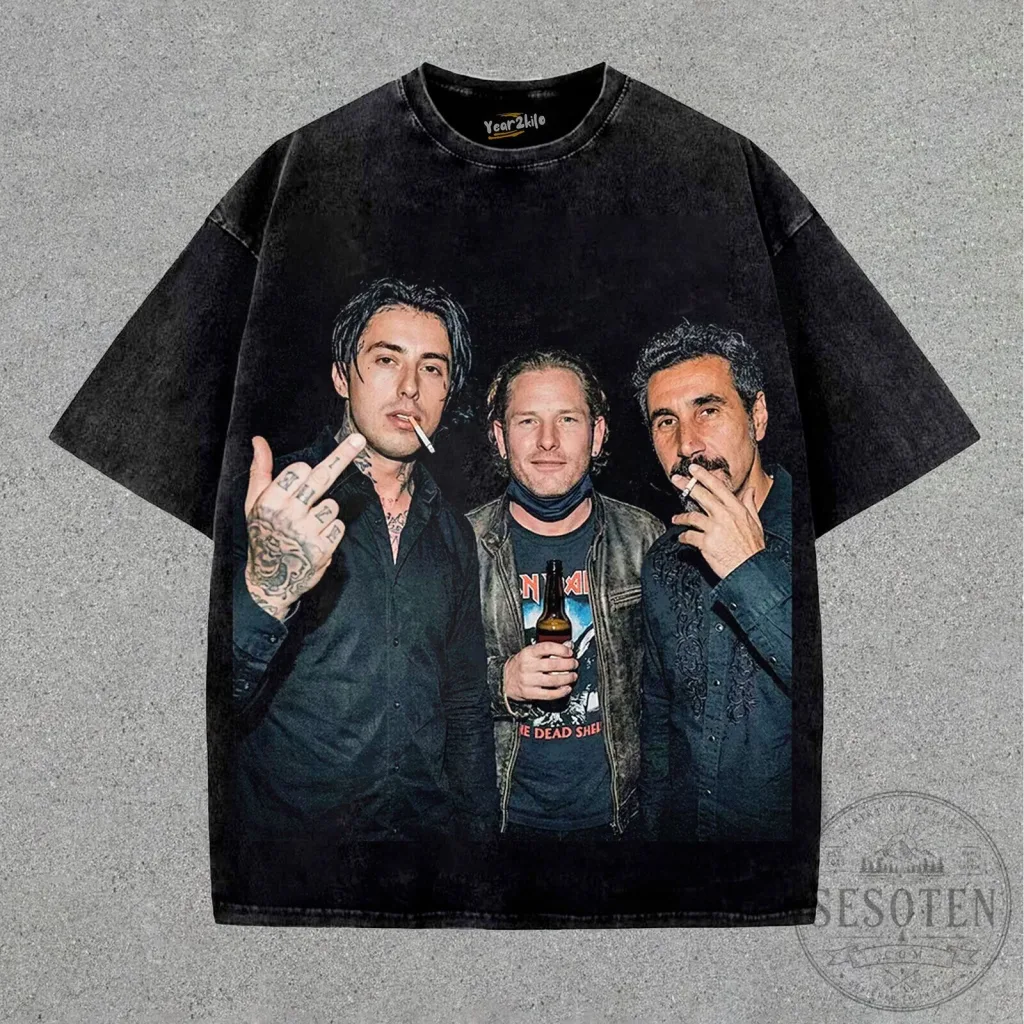 Ronnie Radke Corey Taylor Serj Tankian Music Band Graphic T-Shirt Ronnie Radke Corey Taylor Serj Tankian Music Band Graphic T-Shirt