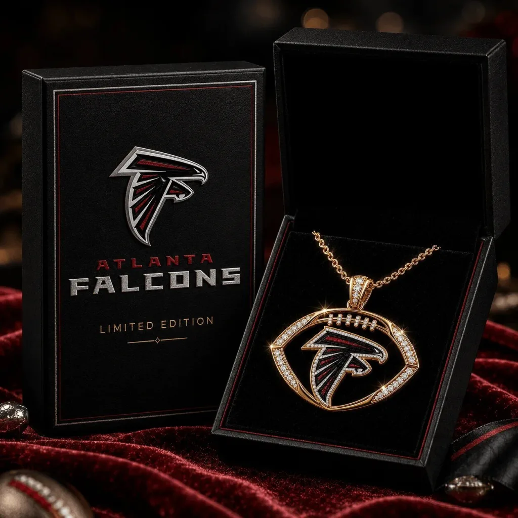 Atlanta Falcons Football Diamond Pendant Necklace Atlanta Falcons Football Diamond Pendant Necklace
