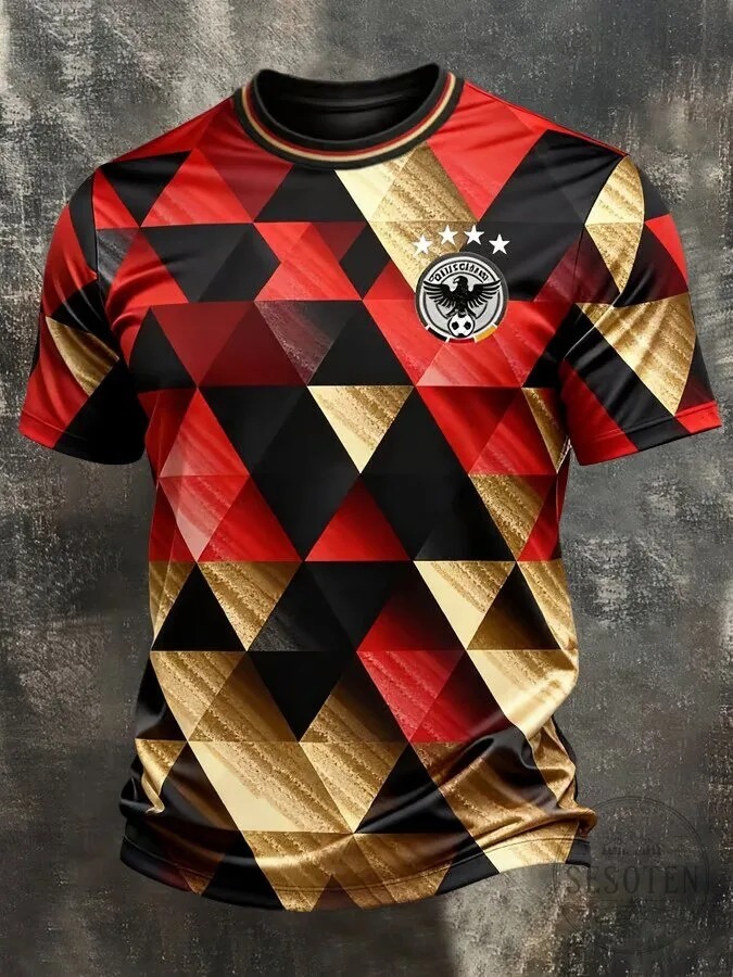 Soccer Jersey with Geometric Pattern for Germany National Football Team 3 Soccer Jersey with Geometric Pattern for Germany National Football Team