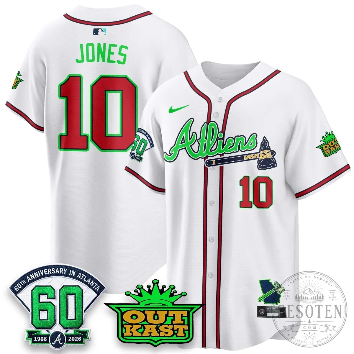 Atlanta Braves Aaron 44 Outkast 60th Anniversary Baseball Jersey 110 Atlanta Braves Aaron 44 Outkast 60th Anniversary Baseball Jersey