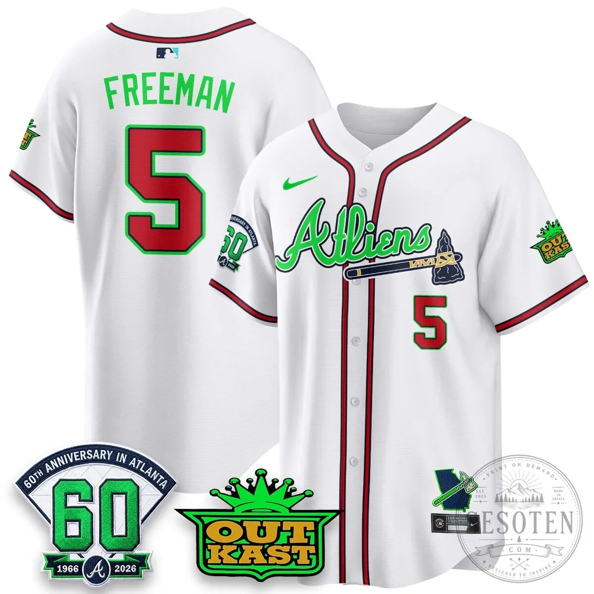 Atlanta Braves Aaron 44 Outkast 60th Anniversary Baseball Jersey 111 Atlanta Braves Aaron 44 Outkast 60th Anniversary Baseball Jersey