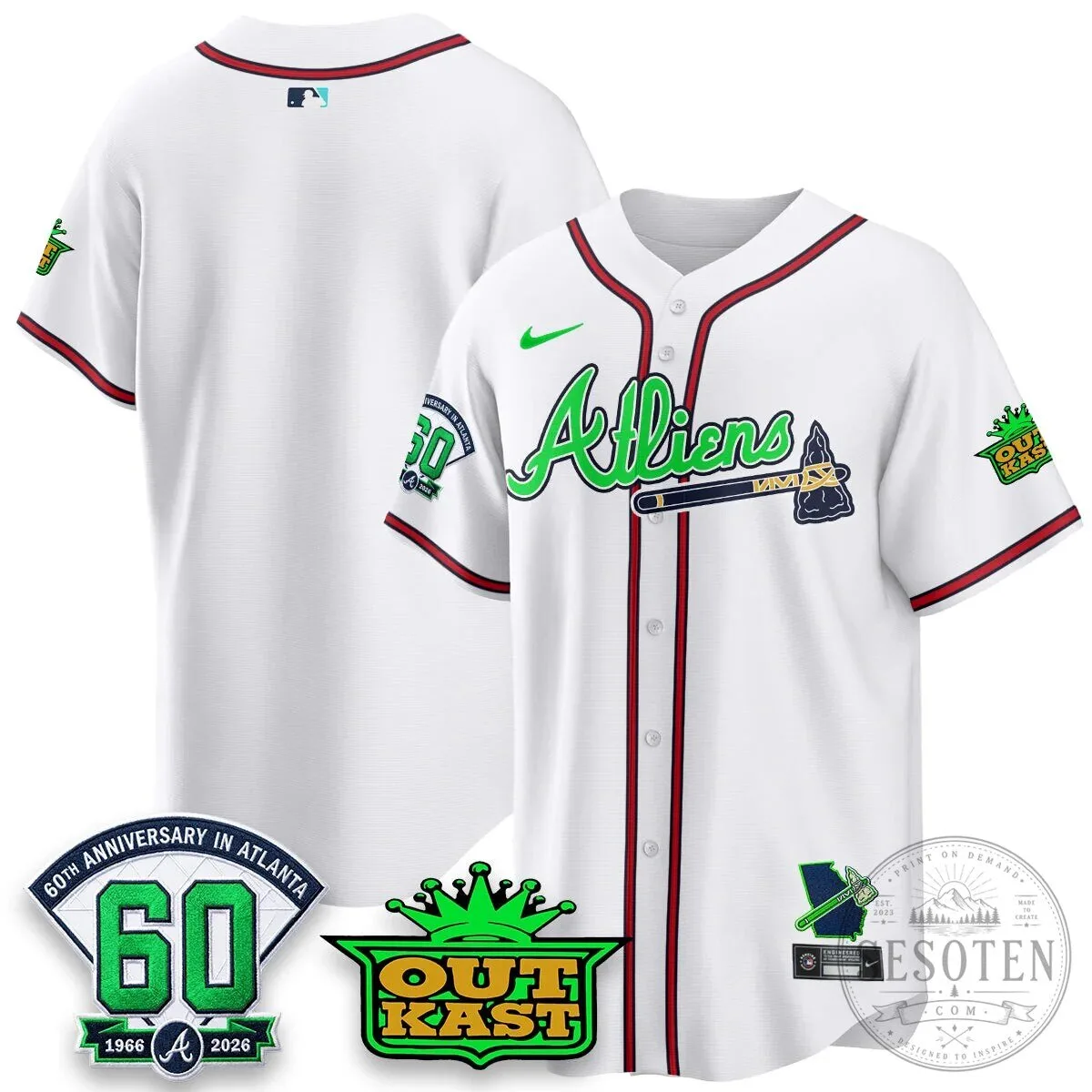 Atlanta Braves Aaron 44 Outkast 60th Anniversary Baseball Jersey 113 Atlanta Braves Aaron 44 Outkast 60th Anniversary Baseball Jersey