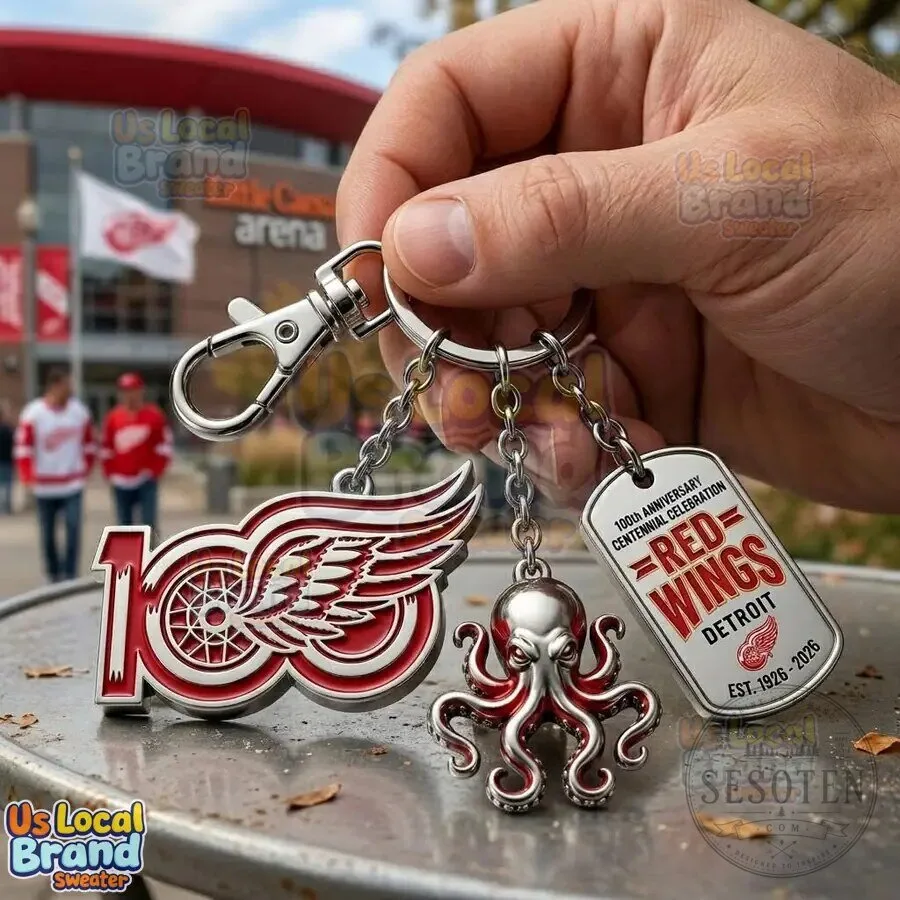 Detroit Red Wings 100th Anniversary Centennial Celebration Keychain 8 Detroit Red Wings 100th Anniversary Centennial Celebration Keychain
