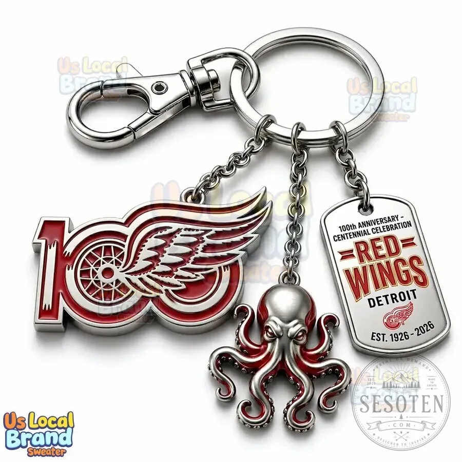 Detroit Red Wings 100th Anniversary Centennial Celebration Keychain 9 Detroit Red Wings 100th Anniversary Centennial Celebration Keychain
