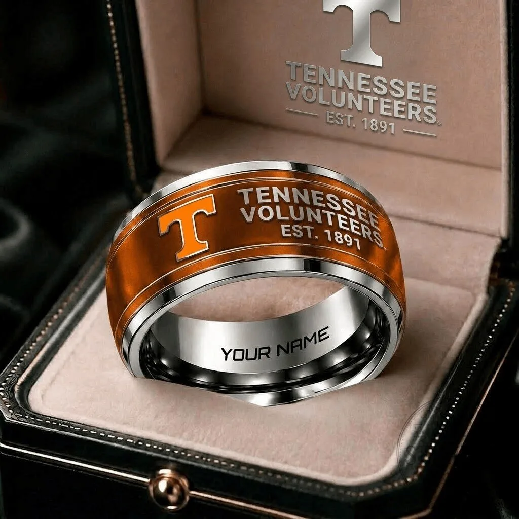 Tennessee Volunteers Personalized Ring with Custom Engraving, College Football Fan Gift