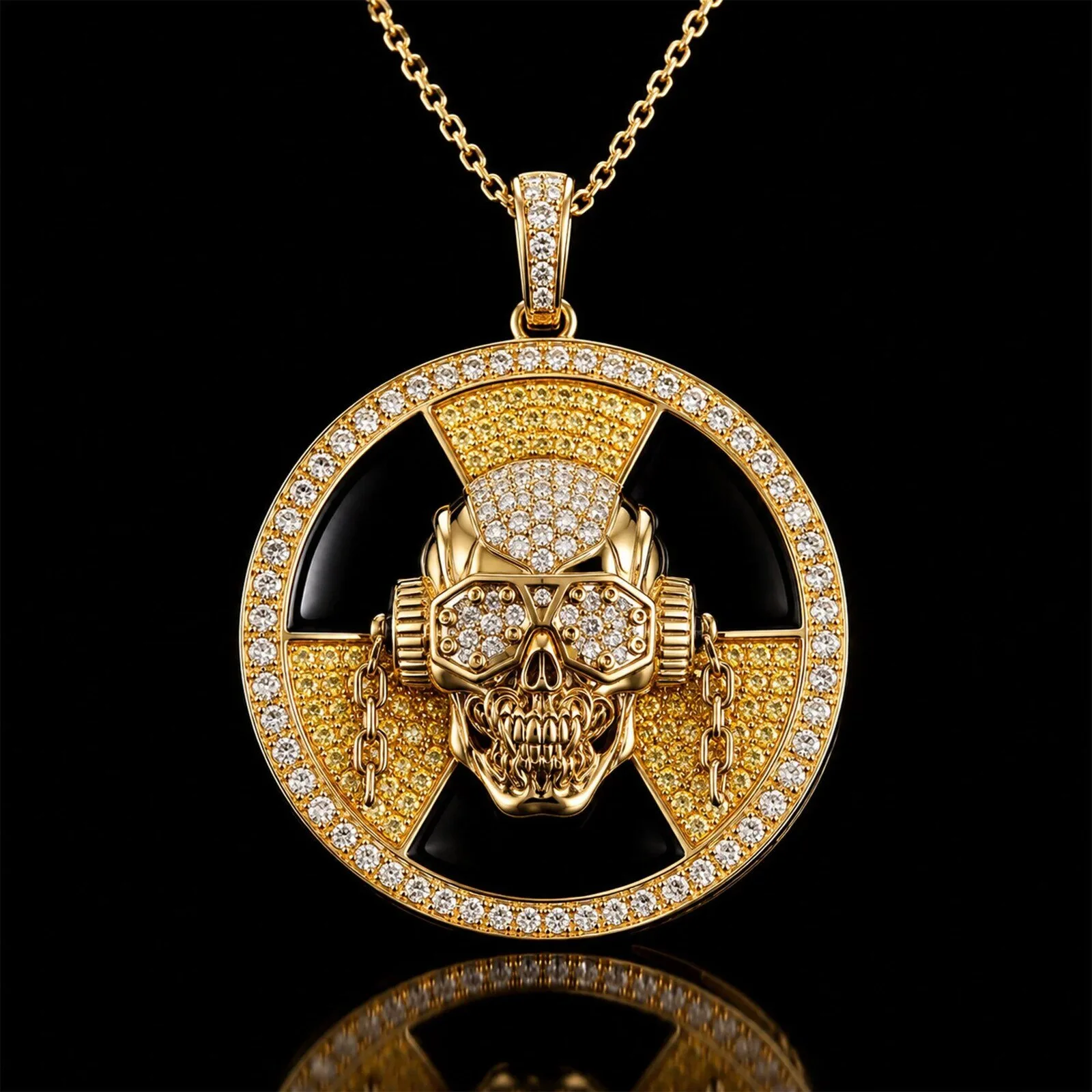 Megadeth Vic Rattlehead Commemorative Gold Diamond Pendant Necklace 8 Megadeth Vic Rattlehead Commemorative Gold Diamond Pendant Necklace