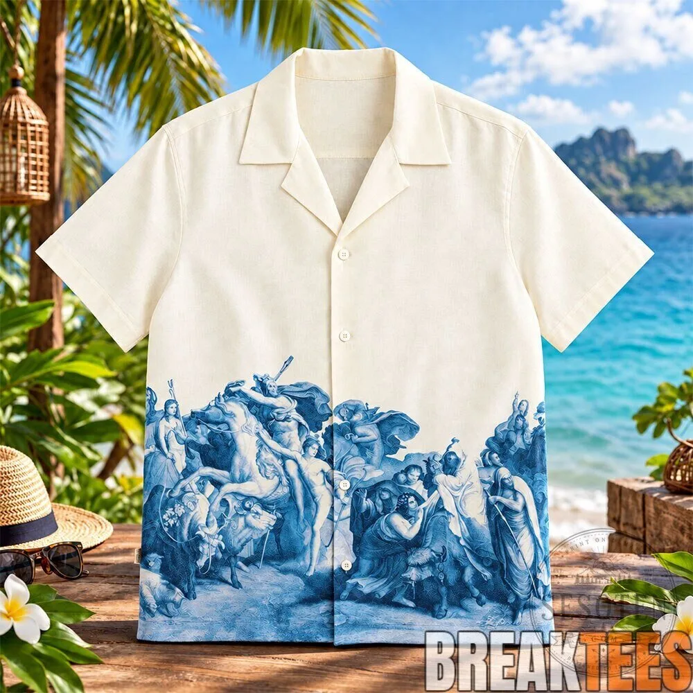 Tom Hardy Vintage Renaissance Blue Toile Print Short Sleeve Button Down Hawaiian Shirt 7 Tom Hardy Vintage Renaissance Blue Toile Print Short Sleeve Button Down Hawaiian Shirt