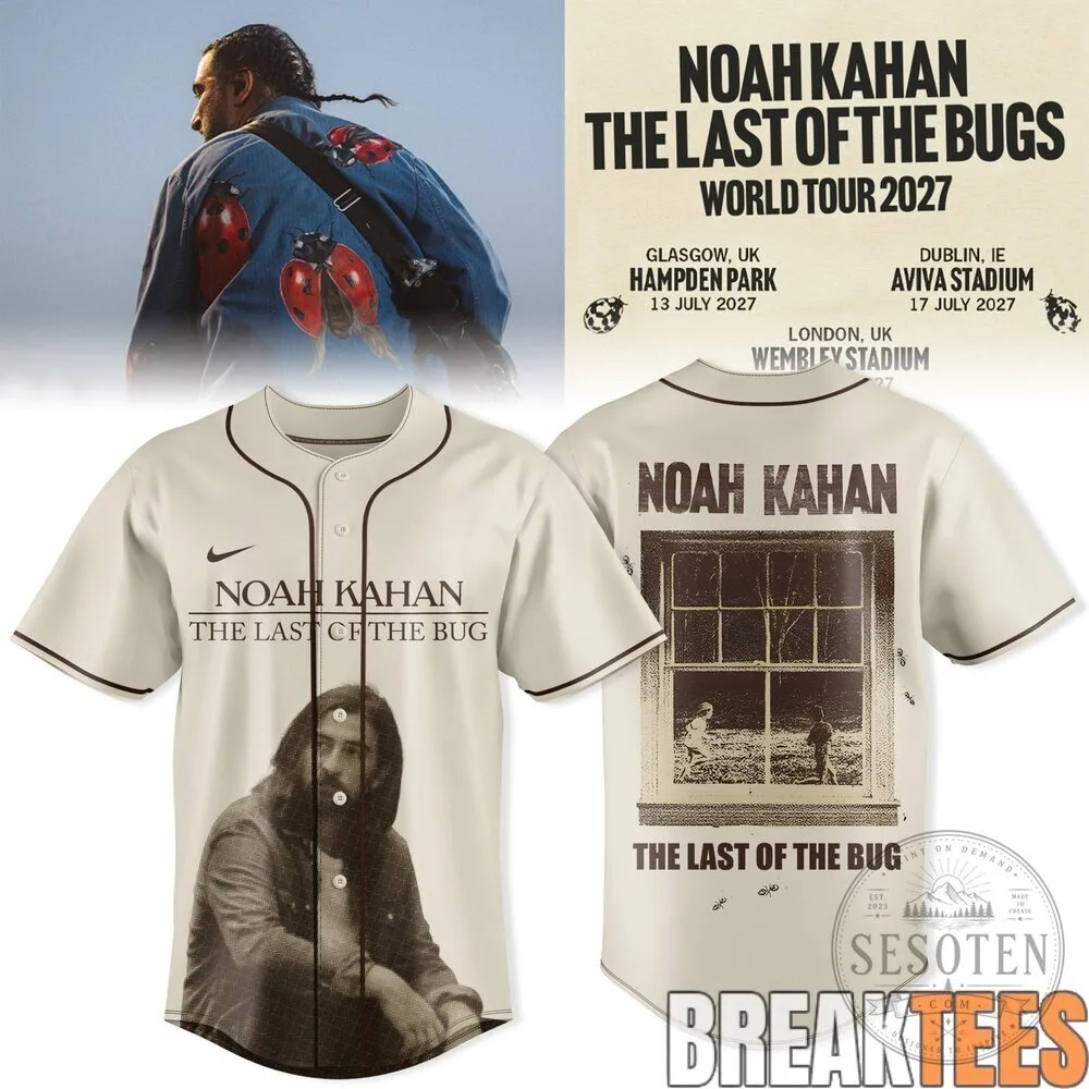 Noah Kahan The Last of the Bugs World Tour 2027 Baseball Jersey