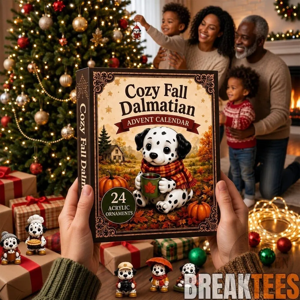 Cozy Fall Dalmatian Dog Christmas Advent Calendar