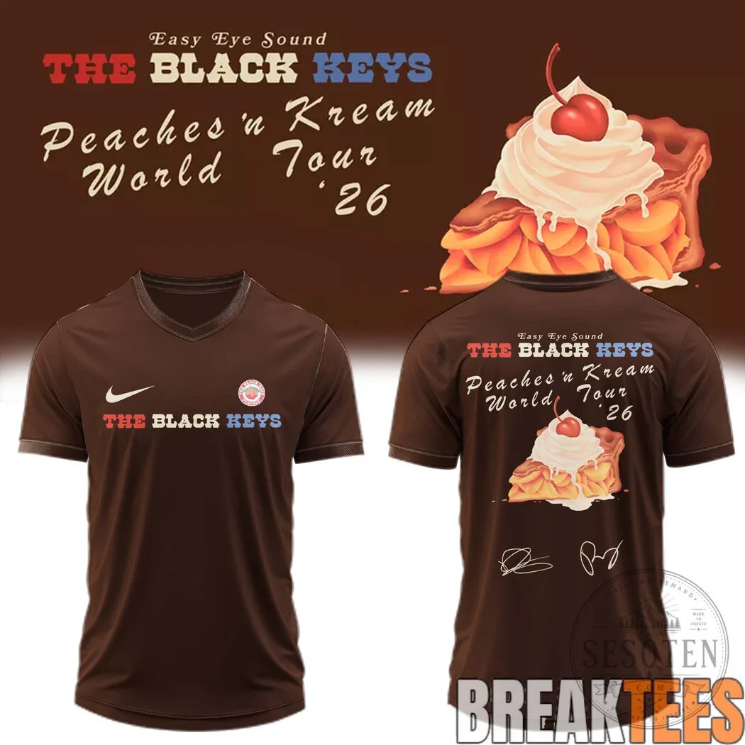 The Black Keys Peaches and Kream World Tour 2026 Band Music Football Jersey