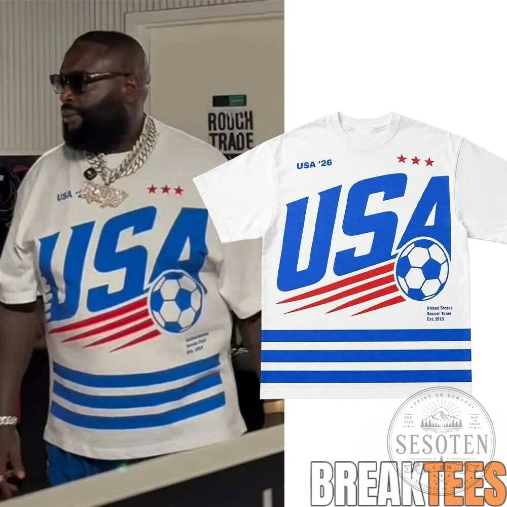 USA Soccer Team 2026 World Cup White Graphic T-Shirt