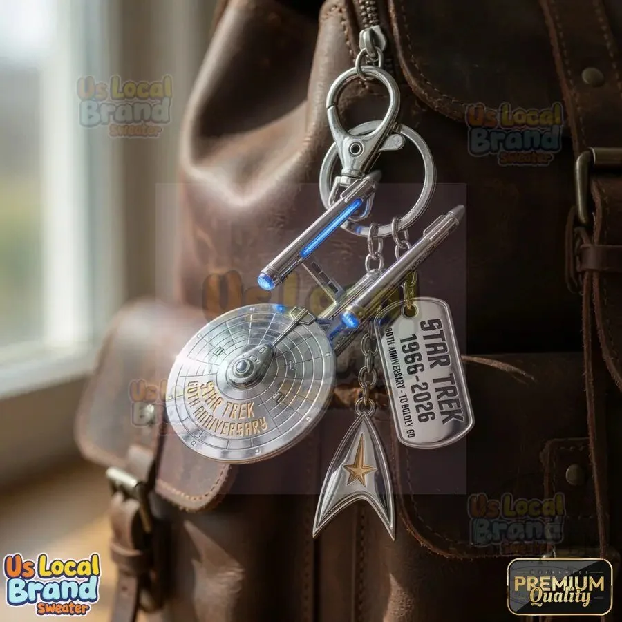 Star Trek 60th Anniversary NCC-1701 Enterprise Spaceship Keychain 8 Star Trek 60th Anniversary NCC-1701 Enterprise Spaceship Keychain