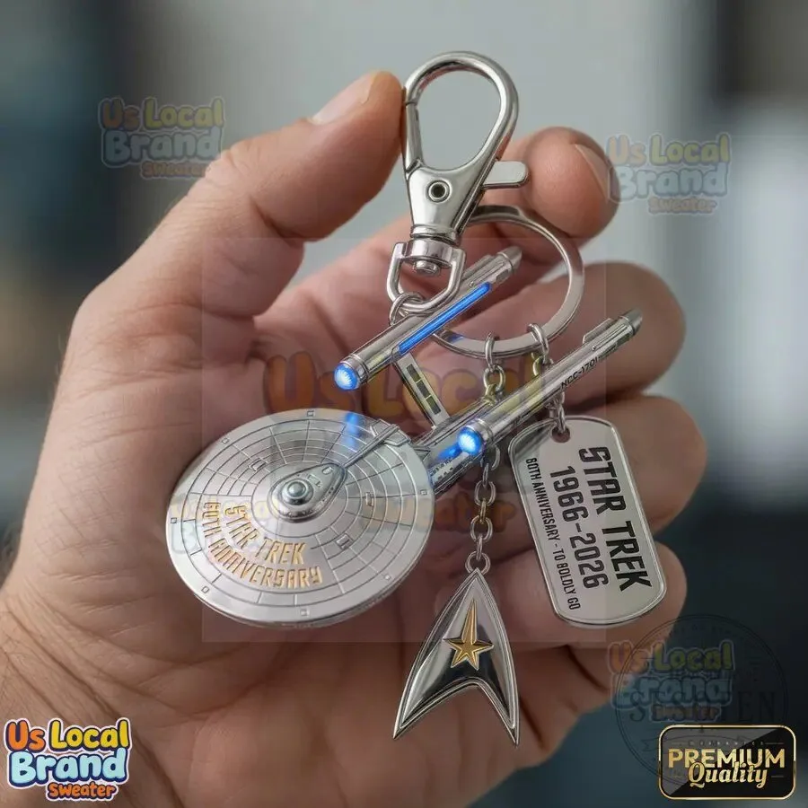 Star Trek 60th Anniversary NCC-1701 Enterprise Spaceship Keychain 9 Star Trek 60th Anniversary NCC-1701 Enterprise Spaceship Keychain