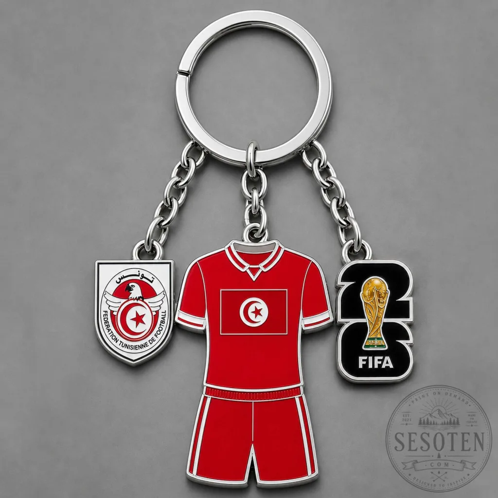 Tunisia National Football Team World Cup Keychain Tunisia National Football Team World Cup Keychain