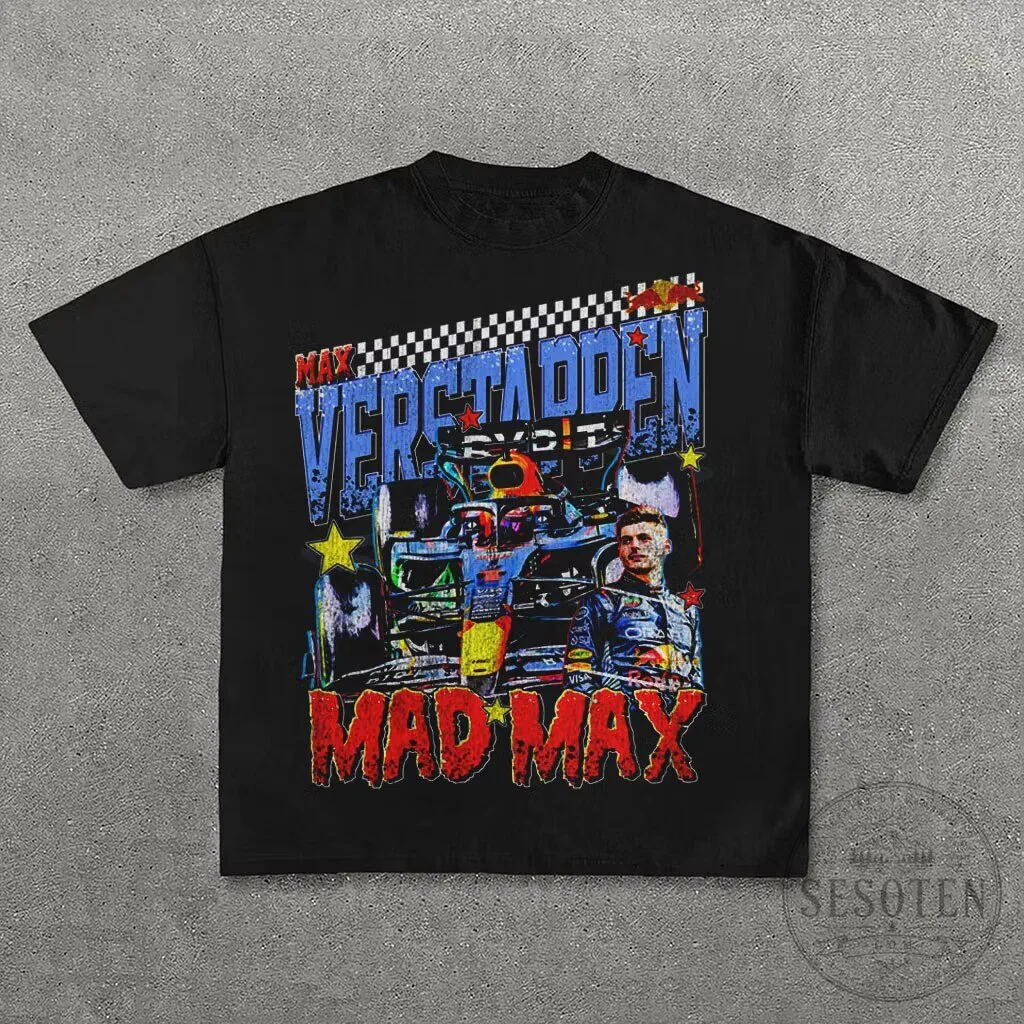 Max Verstappen Formula One Racing Car Driver Vintage Style T-Shirt