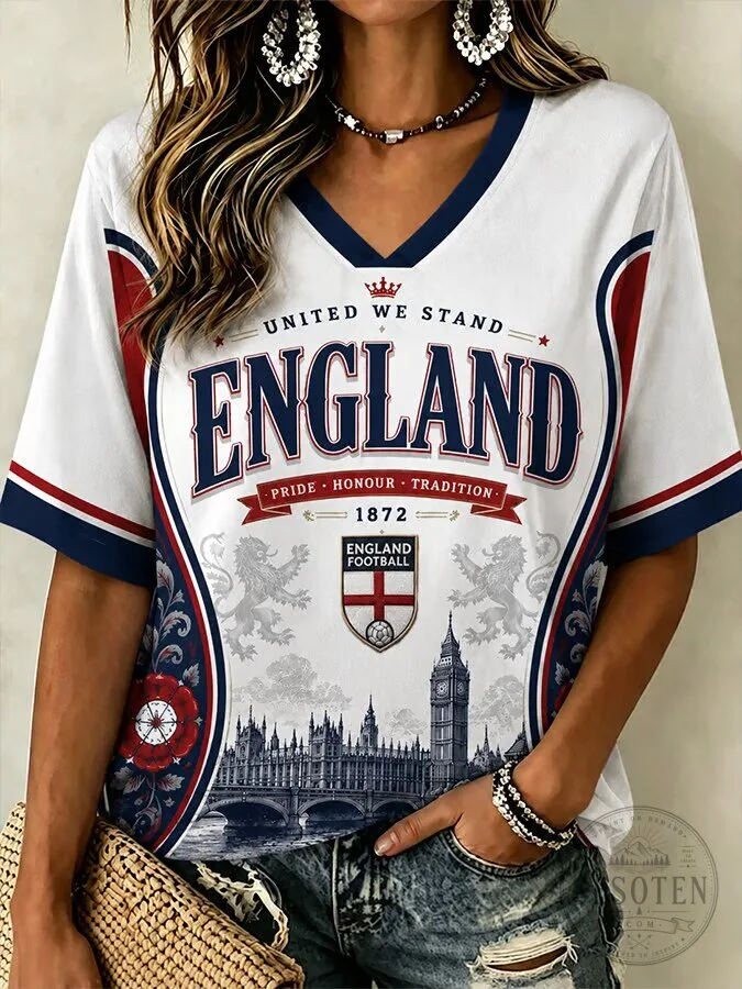 England Football United We Stand Pride Honour Tradition Women's T-Shirt
