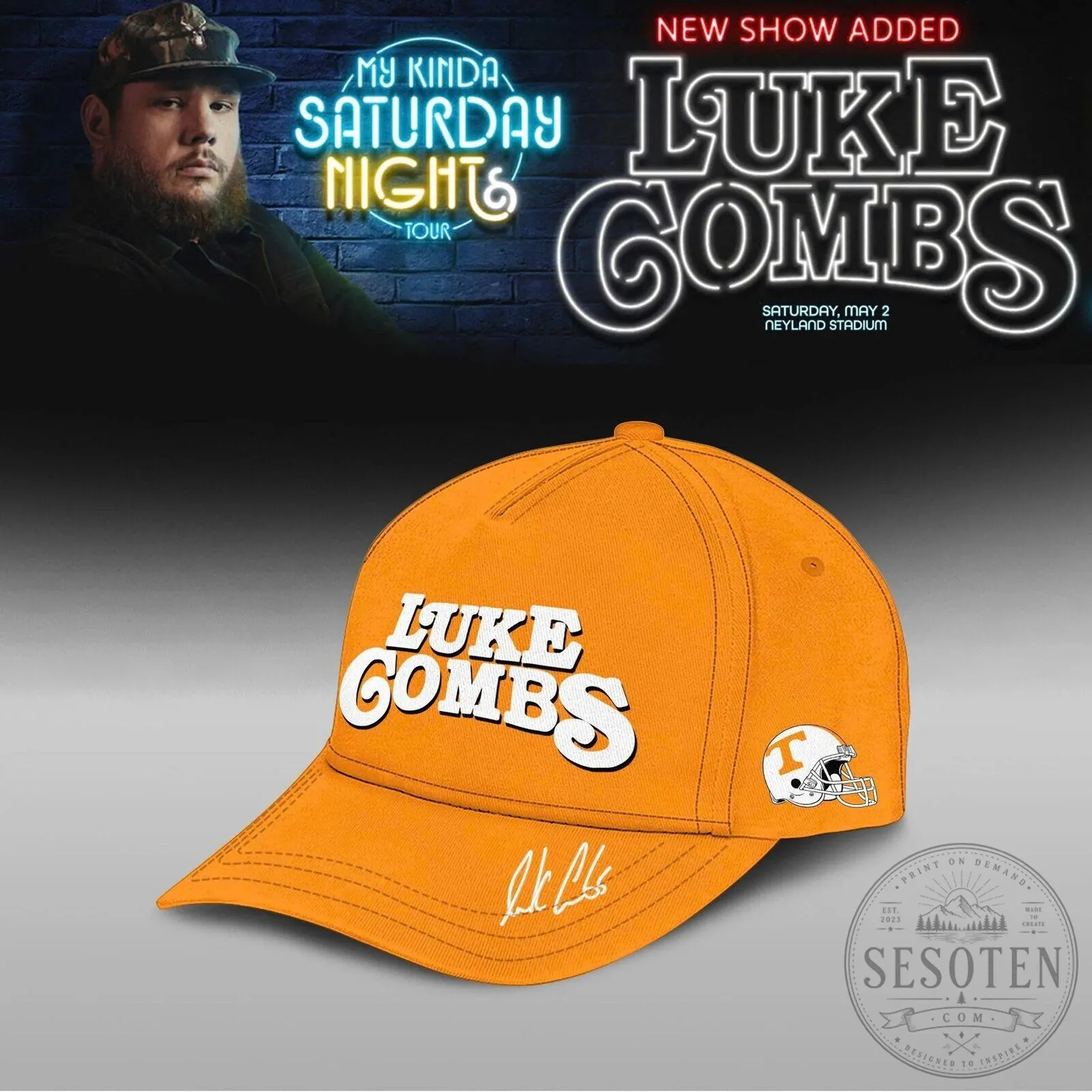 Luke Combs Neyland Stadium My Kinda Saturday Night Tour T-Shirt 8 Luke Combs Neyland Stadium My Kinda Saturday Night Tour T-Shirt
