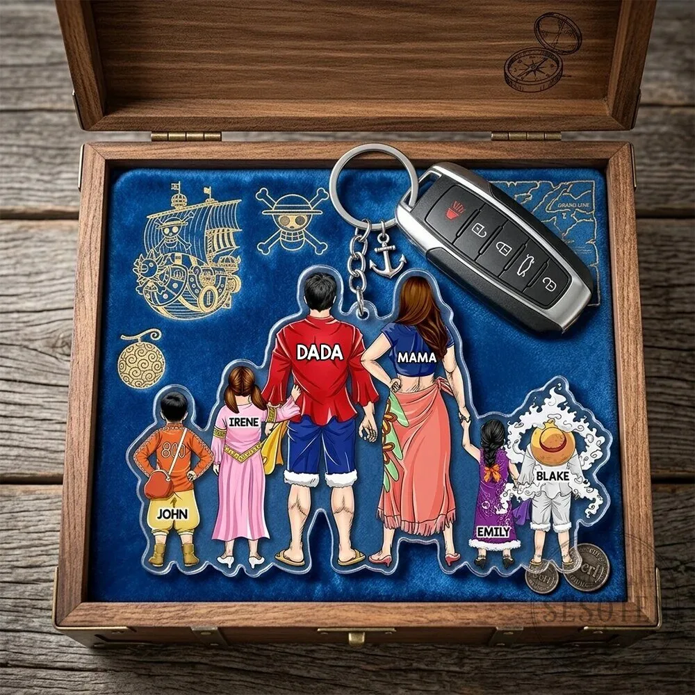 One Piece Family Portrait Personalized Keychain 9 One Piece Family Portrait Personalized Keychain