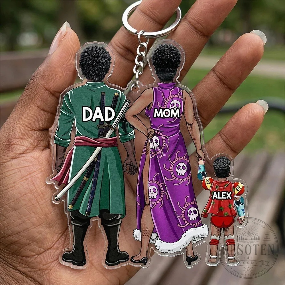 One Piece Family Portrait Personalized Keychain 10 One Piece Family Portrait Personalized Keychain