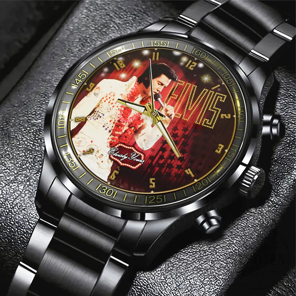 Stainless Steel Watch Featuring Elvis Presley's Las Vegas Concert