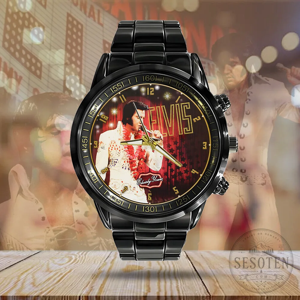 Stainless Steel Watch Featuring Elvis Presley's Las Vegas Concert 9 Stainless Steel Watch Featuring Elvis Presley