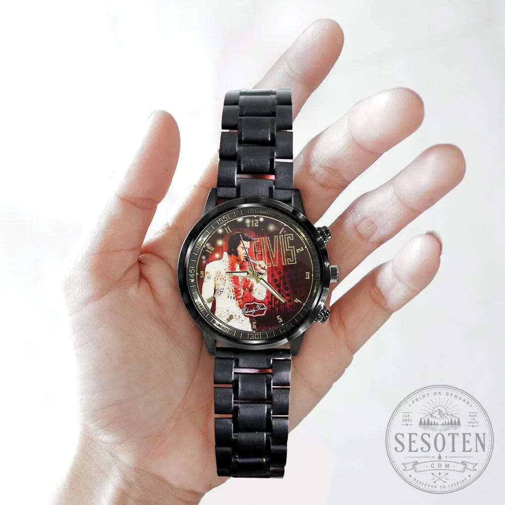Stainless Steel Watch Featuring Elvis Presley's Las Vegas Concert 10 Stainless Steel Watch Featuring Elvis Presley