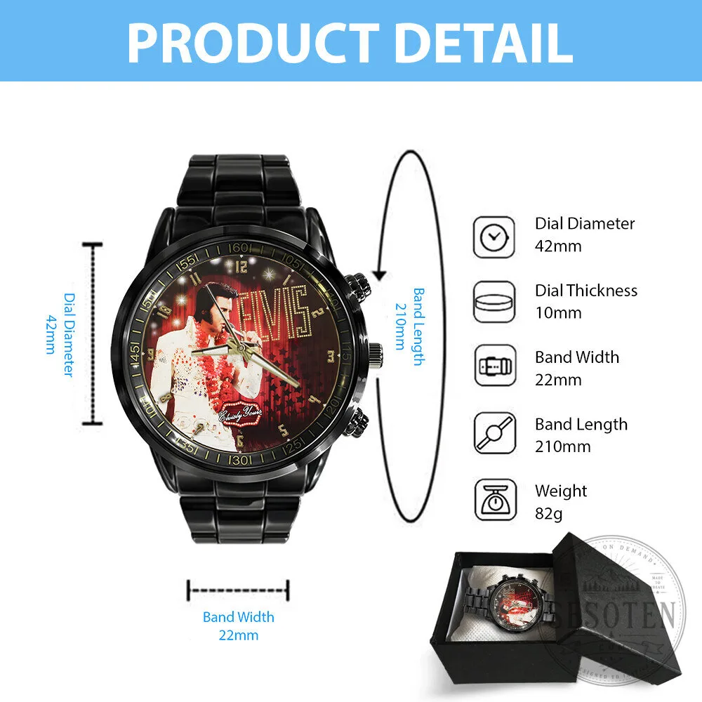 Stainless Steel Watch Featuring Elvis Presley's Las Vegas Concert 11 Stainless Steel Watch Featuring Elvis Presley
