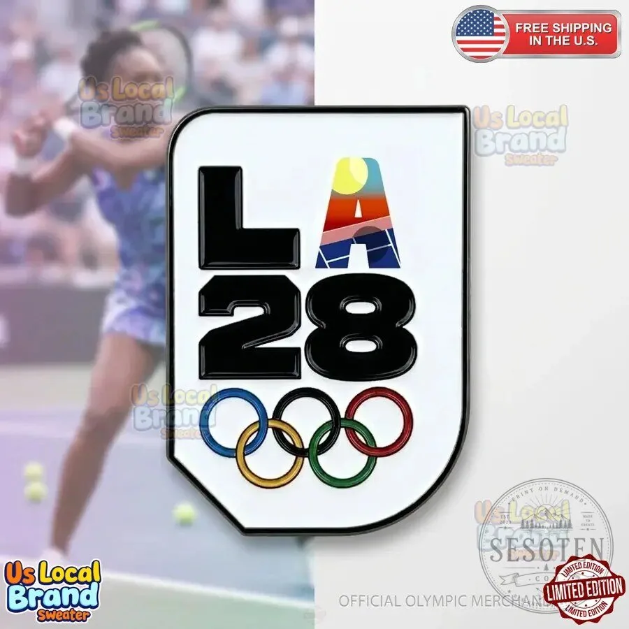 Los Angeles 2028 Summer Olympics LA28 Logo Olympic Rings Enamel Pin