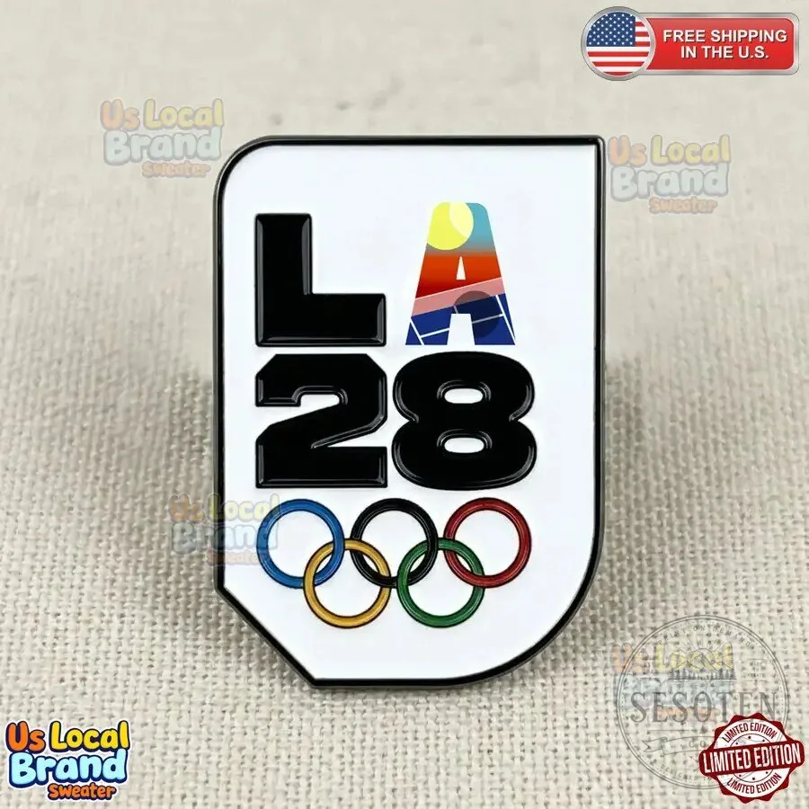 Los Angeles 2028 Summer Olympics LA28 Logo Olympic Rings Enamel Pin 7 Los Angeles 2028 Summer Olympics LA28 Logo Olympic Rings Enamel Pin
