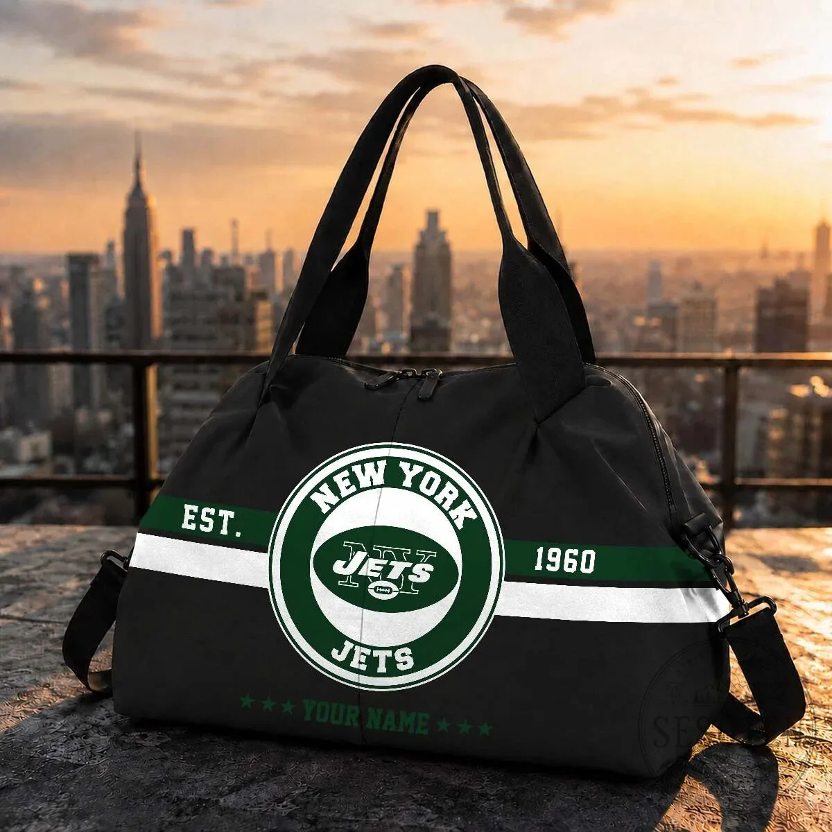 New York Jets Personalized Established 1960 Football Team Duffle Bag