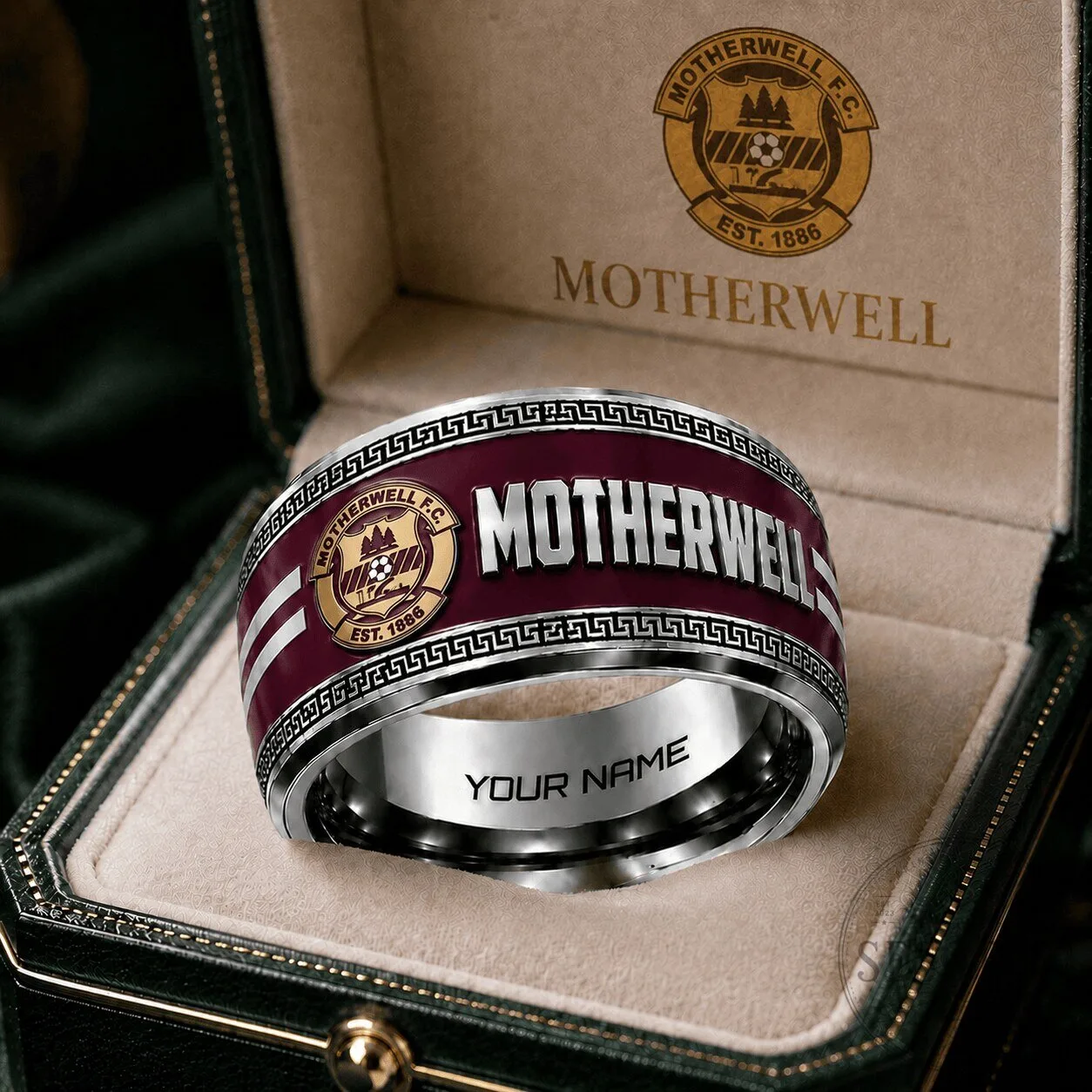 Motherwell Football Club Scottish Premiership Custom Engraved Ring