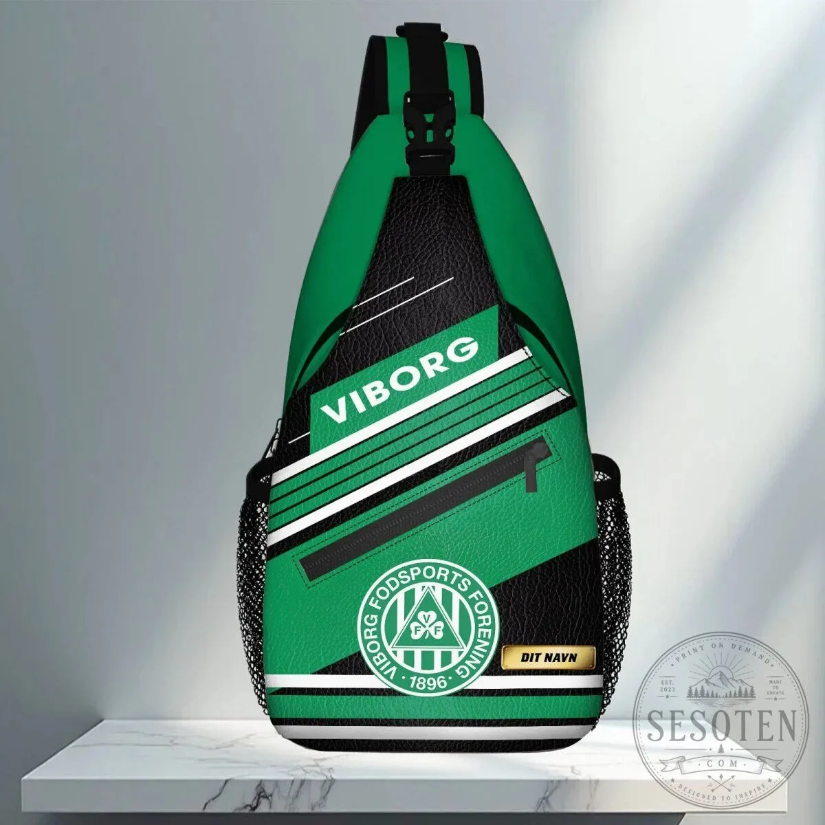 Viborg F.F. Football Club Green Sling Bag 2 Viborg F.F. Football Club Green Sling Bag