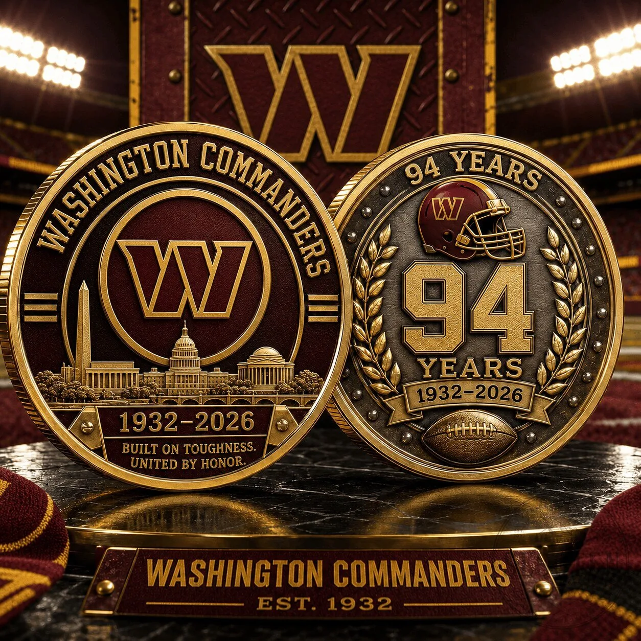 Washington Commanders 94th Anniversary Commemorative Coin NFL Football Team