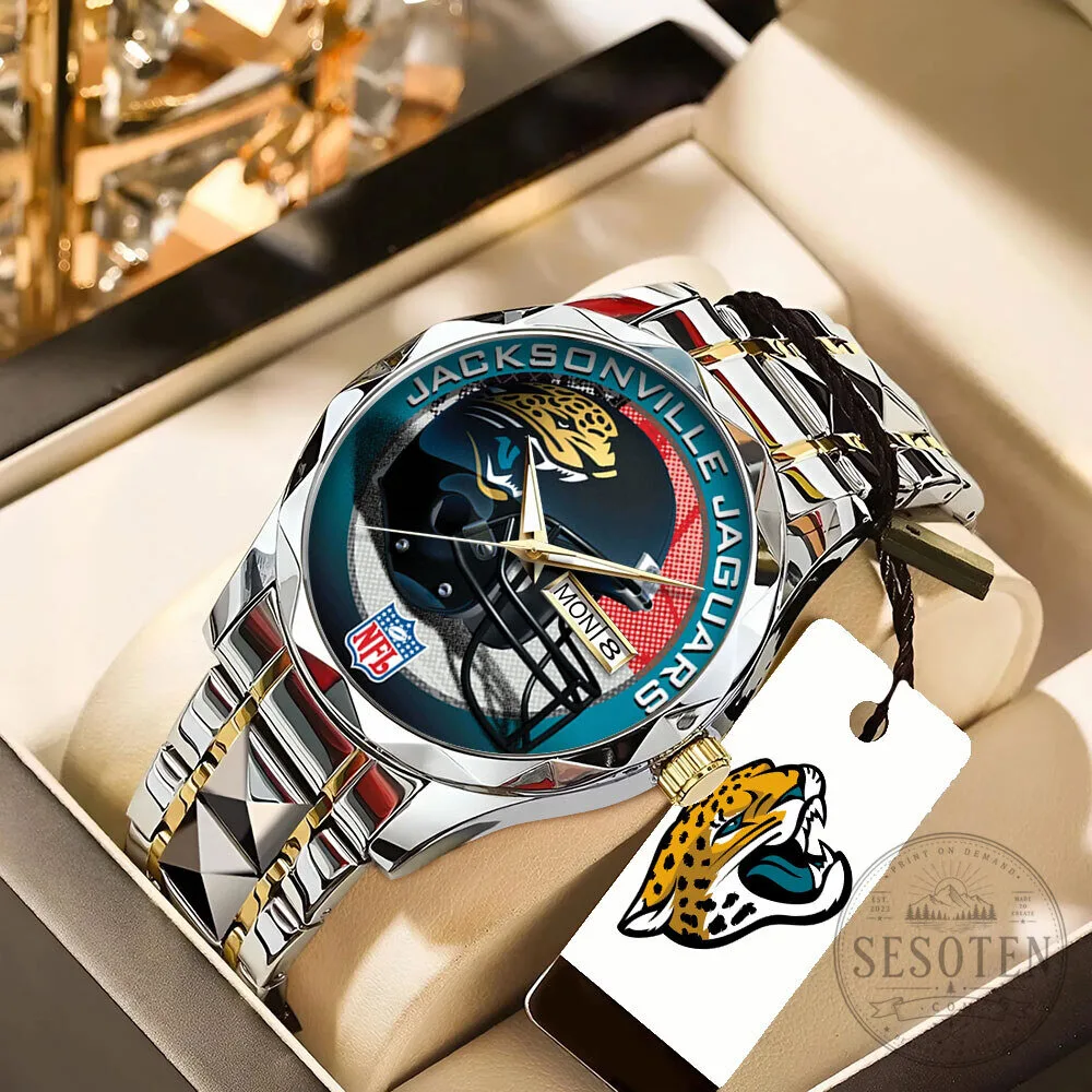 Jacksonville Jaguars NFL Team Logo Quartz Watch for Men and Women
