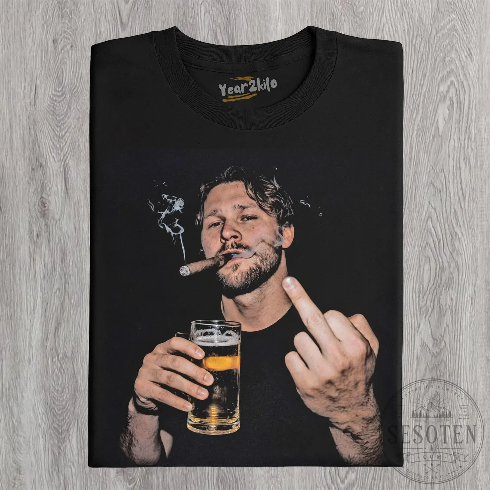 Josh Allen Flipping The Bird Meme Vintage Style T-Shirt 14 Josh Allen Flipping The Bird Meme Vintage Style T-Shirt