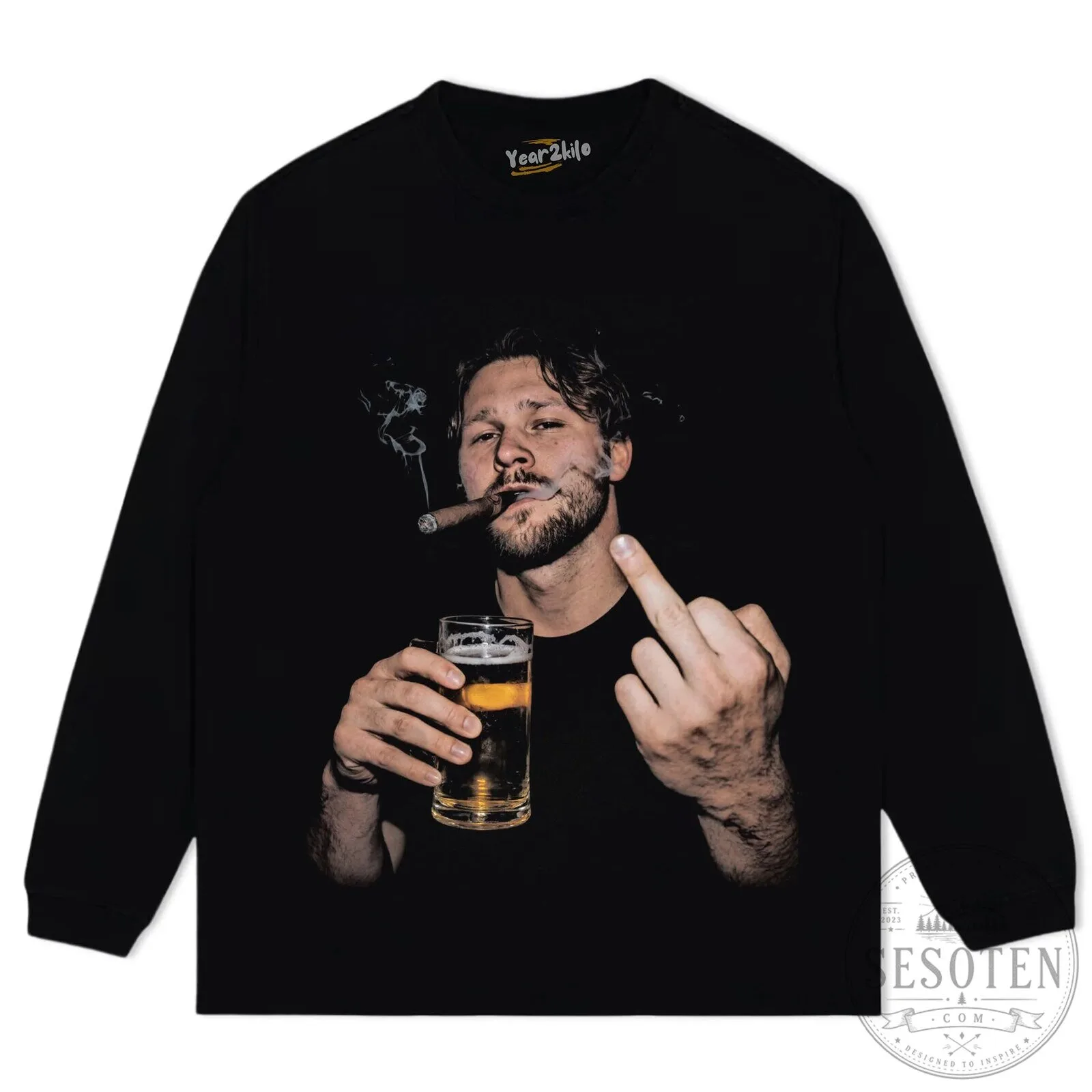 Josh Allen Flipping The Bird Meme Vintage Style T-Shirt 19 Josh Allen Flipping The Bird Meme Vintage Style T-Shirt